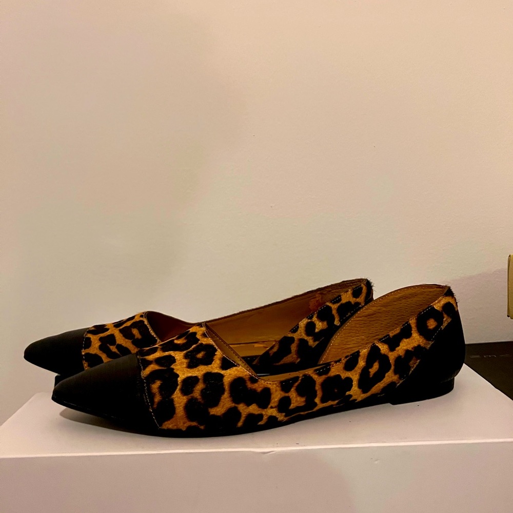Leopard print flats